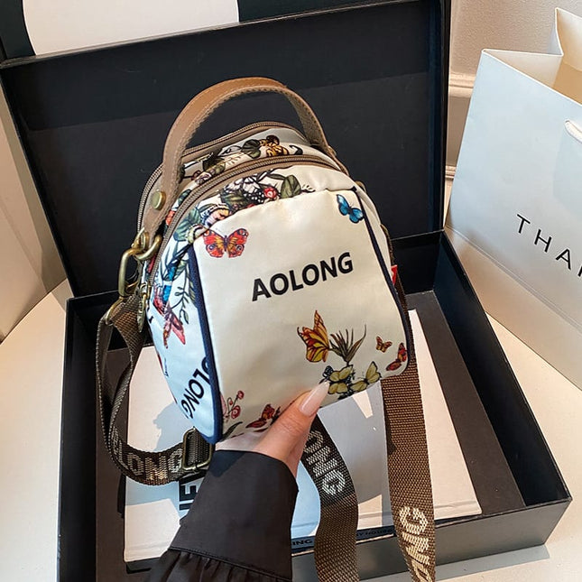 AOLONG Printed Mini Crossbody Bag 10#