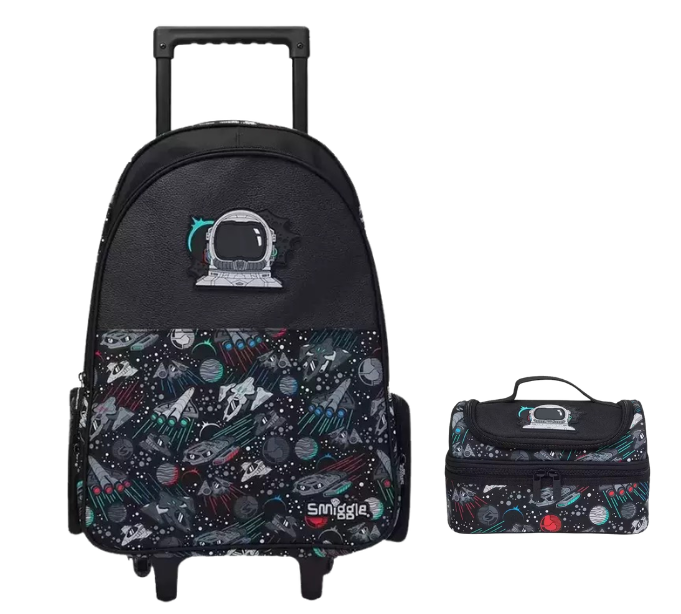 Space Man Trolley Backpack with Lunch Bag , 20 inch