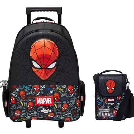 Spider Man Trolley Backpack with Lunch Bag , 20 inch