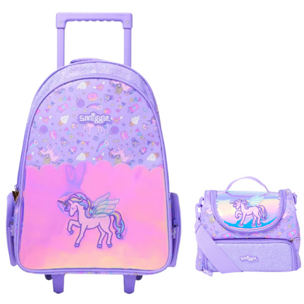 UniCorn Trolley Backpack with Lunch Bag , 20 inch