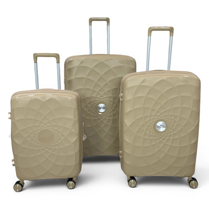 Airplane Premium Travel , Set 3 Bags ( Beige ) 22 , 26, 30 inch