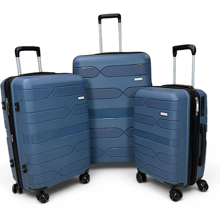 Airplane Elite Travel Bags – 3 Piece Set ( Petrol Blue ) 20 , 24, 28 inch