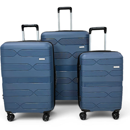Airplane Elite Travel Bags – 3 Piece Set ( Petrol Blue ) 20 , 24, 28 inch