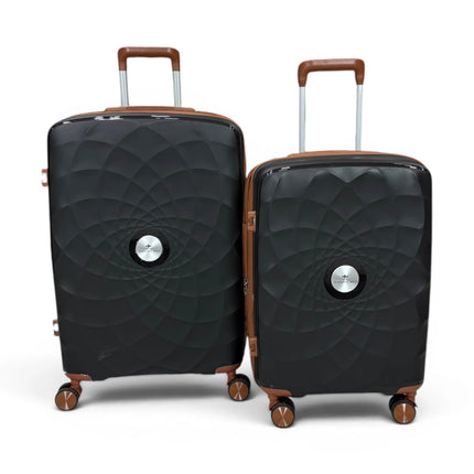 Airplane Premium Travel , Set 3 Bags ( Black*Brown  ) 22 , 26, 30 inch