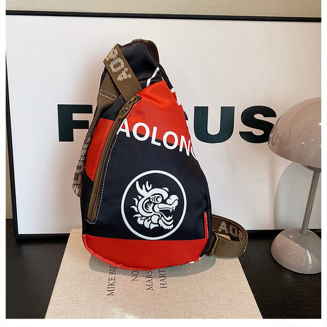 AOLONG Printed Crossbody Chest Bag 1#