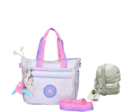 Kipling Soft Tote Bag + Mini Cross Kip