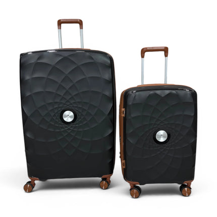 Airplane Premium Travel , Set 3 Bags ( Black*Brown  ) 22 , 26, 30 inch