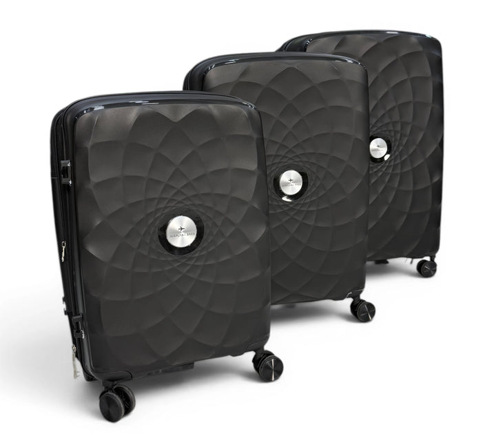 Airplane Premium Travel , Set 3 Bags ( Black ) 22 , 26, 30 inch