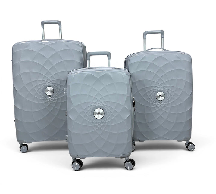 Airplane Premium Travel , Set 3 Bags ( Silver ) 22 , 26, 30 inch