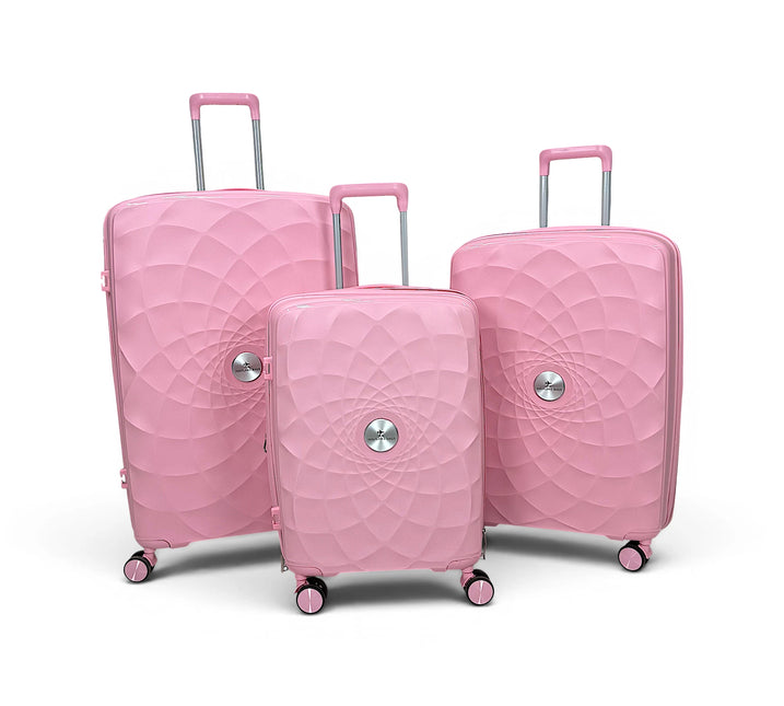 Airplane Premium Travel , Set 3 Bags ( Rose Gold ) 22 , 26, 30 inch