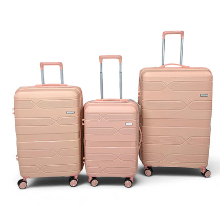 Airplane Elite Travel Bags – 3 Piece Set ( PInk ) 20 , 24, 28 inch