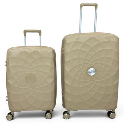 Airplane Premium Travel , Set 3 Bags ( Beige ) 22 , 26, 30 inch