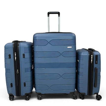 Airplane Elite Travel Bags – 3 Piece Set ( Petrol Blue ) 20 , 24, 28 inch