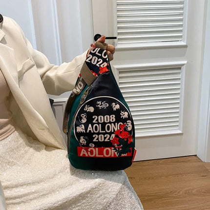 AOLONG Printed Crossbody Chest Bag 3#