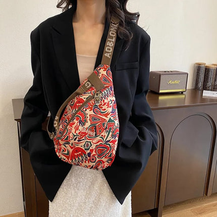 AOLONG Printed Crossbody Chest Bag 5#