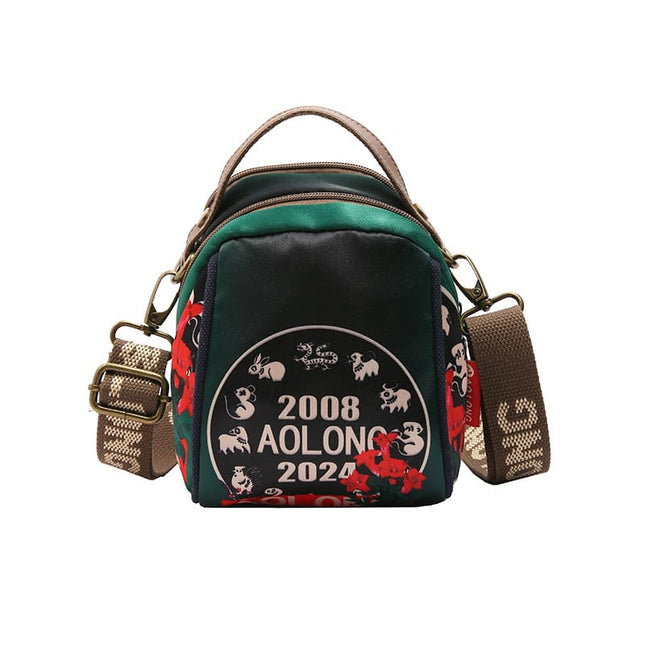 AOLONG Printed Mini Crossbody Bag 5#