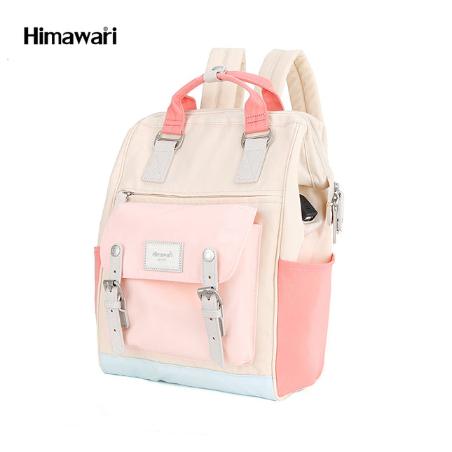 Himawari Laptop Backpack – Off-White & Pink 07#