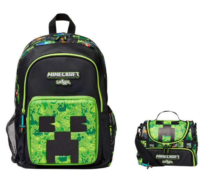 Minecraft Backpack with Lunch Bag , 17 inch