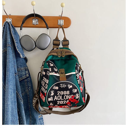AOLONG Printed Backpack Bag 9# 30*20