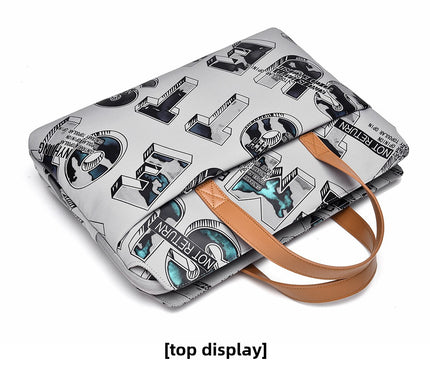 Laptop Sleeve Elegant Versatile Tote Handbag New Multi-Layer Large Capacity Shockproof Laptop Bag Waterproof Feature Polyester
