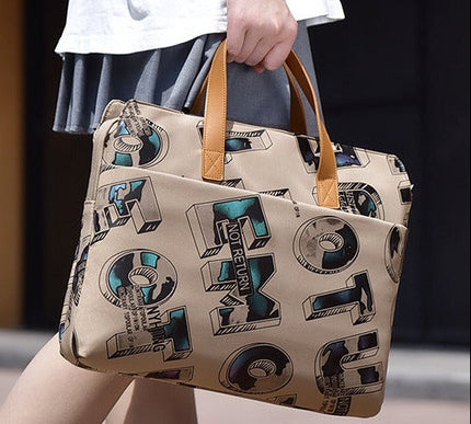 Laptop Sleeve Elegant Versatile Tote Handbag New Multi-Layer Large Capacity Shockproof Laptop Bag Waterproof Feature Polyester