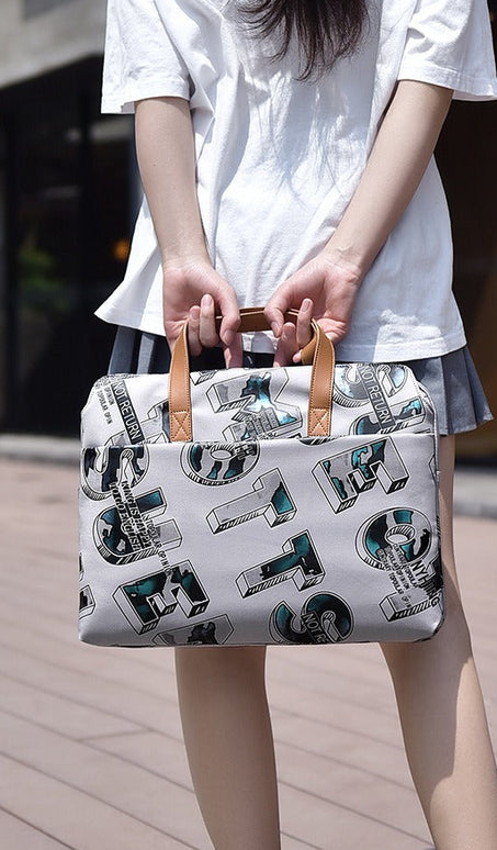 Laptop Sleeve Elegant Versatile Tote Handbag New Multi-Layer Large Capacity Shockproof Laptop Bag Waterproof Feature Polyester