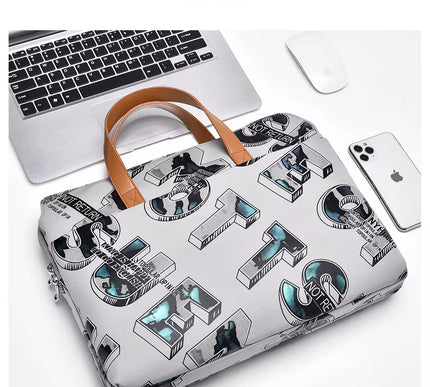 Laptop Sleeve Elegant Versatile Tote Handbag New Multi-Layer Large Capacity Shockproof Laptop Bag Waterproof Feature Polyester