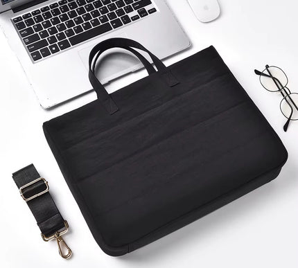 Laptop Sleeve Sleek Style | Multi-Layer Compartments | Water-Resistant Coating | Soft Shockproof Lining | Durable Structure , 15 inch .