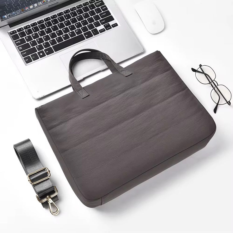 Laptop Sleeve Sleek Style | Multi-Layer Compartments | Water-Resistant Coating | Soft Shockproof Lining | Durable Structure , 15 inch .