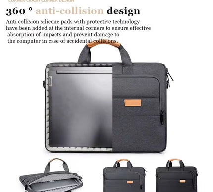 Laptop Sleeve Elegant Texture | Spacious Interior | Durable Polyester | Shockproof Padding | Water-Resistant Finish 15 inch