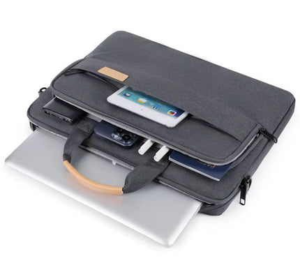 Laptop Sleeve Elegant Texture | Spacious Interior | Durable Polyester | Shockproof Padding | Water-Resistant Finish 15 inch
