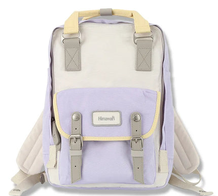 Himawari Unisex Multi iPad/Laptop Backpack  – Lavender * Off-White 03#