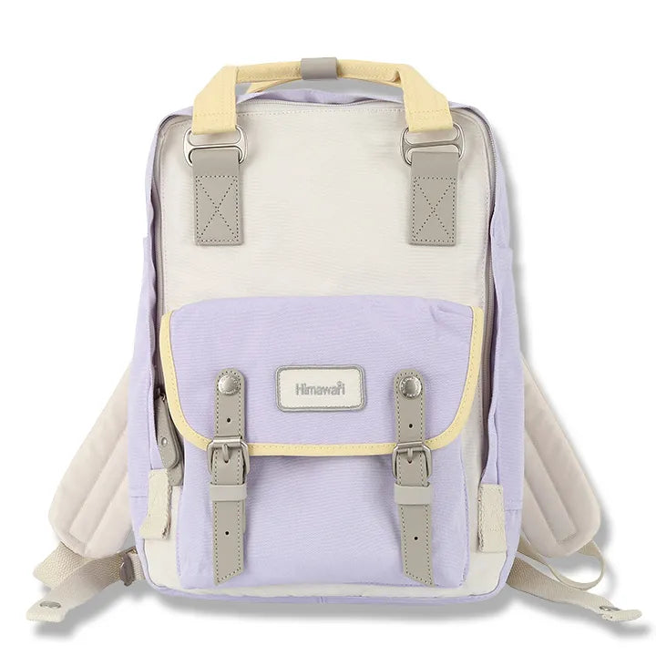 Himawari Unisex Multi iPad/Laptop Backpack  – Lavender * Off-White 03#