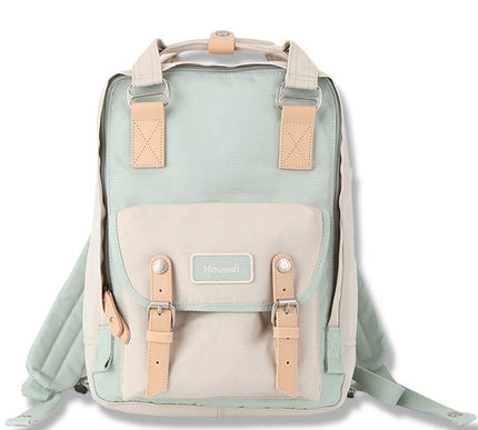 Himawari Unisex Multi iPad/Laptop Backpack  – Mint * Beige 06#