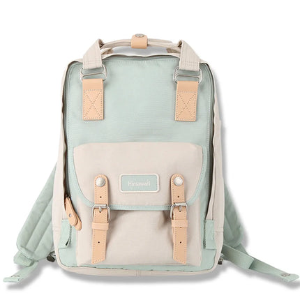 Himawari Unisex Multi iPad/Laptop Backpack  – Mint * Beige 06#