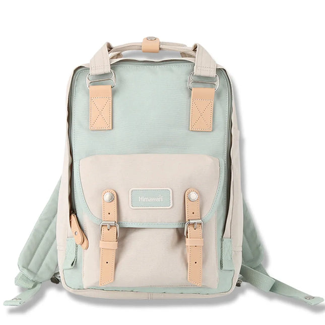 Himawari Unisex Multi iPad/Laptop Backpack  – Mint * Beige 06#