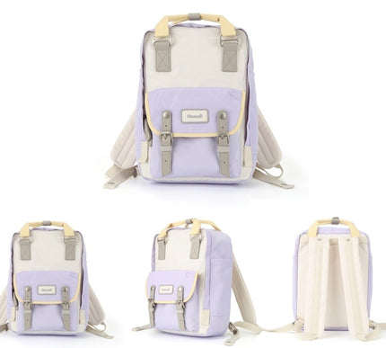 Himawari Unisex Multi iPad/Laptop Backpack  – Lavender * Off-White 03#
