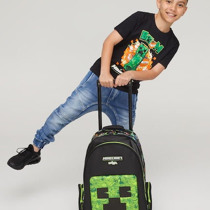 Minecraft Trolley Backpack with Lunch Bag , 20 inch