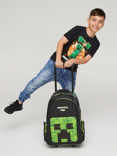 Minecraft Trolley Backpack with Lunch Bag , 20 inch