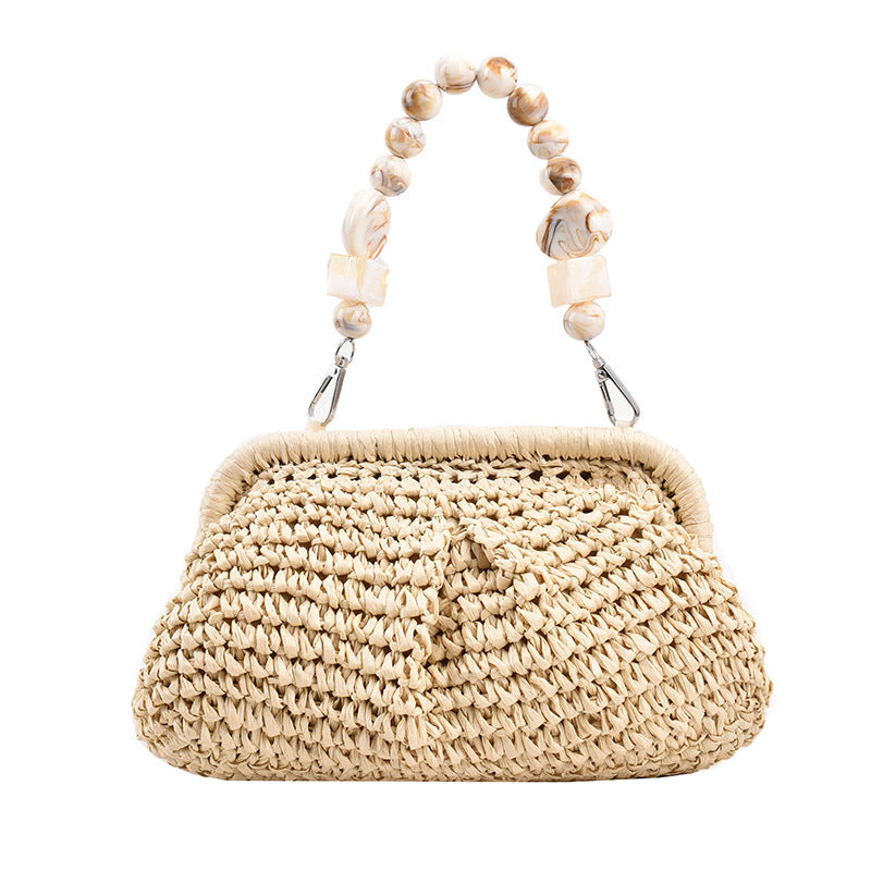 Golden Straw Summer Bag