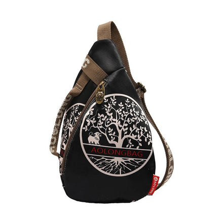 AOLONG Printed Crossbody Chest Bag 2#