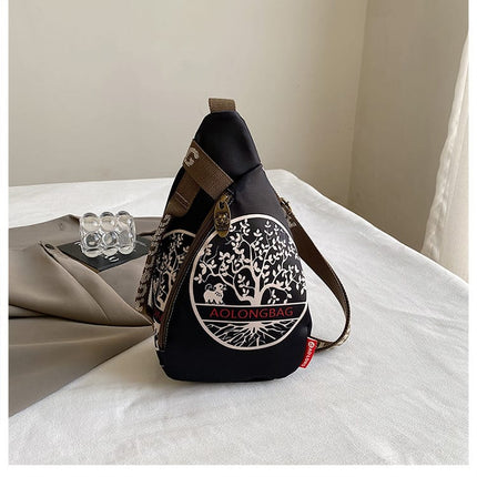 AOLONG Printed Crossbody Chest Bag 2#