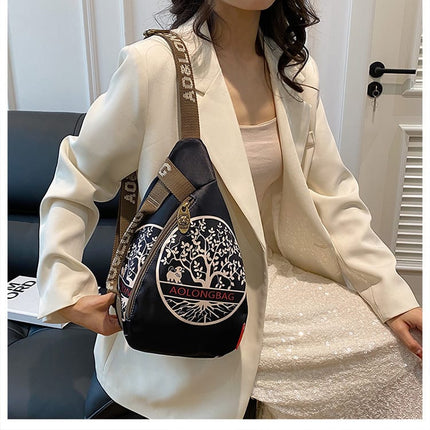 AOLONG Printed Crossbody Chest Bag 2#