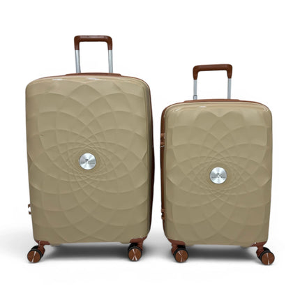 Airplane Premium Travel , Set 3 Bags ( Beige ) 22 , 26, 30 inch
