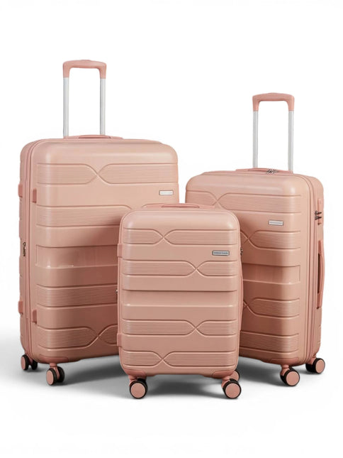Airplane Elite Travel Bags – 3 Piece Set ( PInk ) 20 , 24, 28 inch
